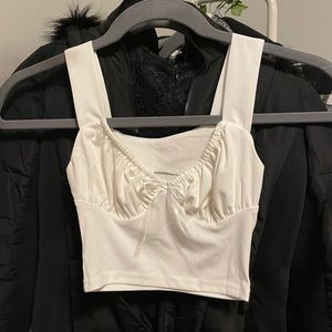 NEW Yesstyle White V-Neck Camisole Top (Cropped)